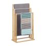 Towel rack 84x48x26cm., light brown/silver color