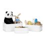 Set of 3 baskets, white