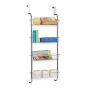 Hanging bathroom shelf with 4 shelves 112x45x23cm., silver color