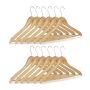 Clothes hangers 12pcs, light brown/silver color