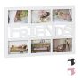 Collage of 6 photos 33x48x1.5cm., white color