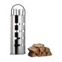Komplektā 4 kamīna instrumenti un statīvs 66x23x15cm., melns/sudrabs