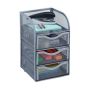 Rakstāminstrumentu atvilktne ar 3 nodalījumiem 21x12,5x13 cm., sudraba krāsā
