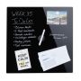 Glass, magnetic board 50x50 cm., black