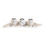 Set of 3 candles 9x50.5x16.5cm., white/light brown color