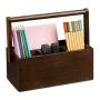 Rakstāminstrumentu organizators ar 4 nodalījumiem 20x25x11,5 cm., tumši brūns