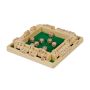Game "Close the box" 3x22x22cm., light brown/dark green color