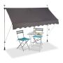 Automatic retractable awning 250x120cm., dark gray/white/black