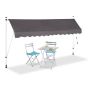 Automatic retractable awning 350x120cm., dark gray/white/black