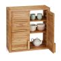 Wall-mounted bathroom cabinet 56.5x56x21cm., light brown