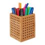 Writing instrument organizer 11.5x9x9 cm., light brown