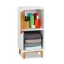 Bathroom shelf 71x32x30cm., light brown/white