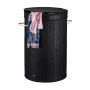 Laundry basket 63x40cm, 65L., black/white
