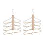 Clothes hangers 2 pcs., light brown/silver color