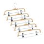 Trouser hangers 5 pcs., light brown/silver color