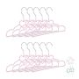 Clothes hangers 10pcs, pink/silver color