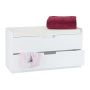 Hallway bench with 2 compartments 48.5x87x38cm., white