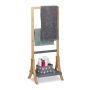 Towel rack 103x41x28cm., light brown/gray