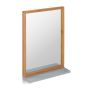 Hanging mirror 54.5x38x12cm., gray/silver/light brown color