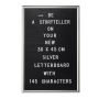 Board 45x30x2cm., black/white/silver color