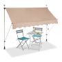 Automatic retractable awning 250x120cm., beige/white/black