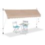 Automatic retractable awning 350x120cm., beige/white/black