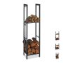 Firewood stand 150x40x30cm., dark gray