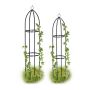 Set of 2 garden grills "Tower", black