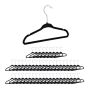 Clothes hangers 50pcs, black/silver color