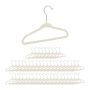 Clothes hangers 50pcs, beige/silver color
