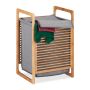 Laundry basket 60cmx40x35cm, 43L., gray/light brown