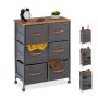 Living room cabinet 74.5x58x30cm., dark gray/light brown