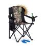 Folding chair 103x92.5x60cm., brown/dark green/black