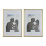 Set of 2 photo frames 31x21x2cm., gold/white color