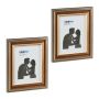 Set of 2 photo frames 26.5x21.5x2cm., gold color