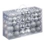 Set of 100 Christmas balls, silver color