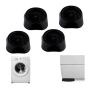 Set of 4 anti-vibration pads for washing machine 2x6.5x6.5cm., black