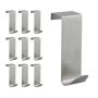 Clothes door hooks 10pcs, silver color