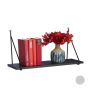 Viesistabas sienas plaukts 30x60x22cm., melns