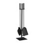 3 kamīna instrumentu komplekts un statīvs 61x15x15cm., melns