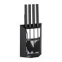 Komplektā 4 kamīna instrumenti un statīvs 61x28,5x16cm., melns