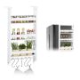 Hanging spice rack 74x42x20cm., white/silver color
