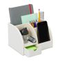 Rakstāminstrumentu organizators ar 1 nodalījumu 13x19x15 cm., baltā krāsā