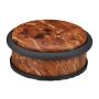 Door stop in marble look, dark brown color