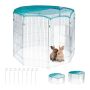 Foldable outdoor fence with mesh 122.5x160cm., silver/green color