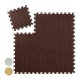 Set of 9 protective floor mats 1x31.5x31.5cm., brown