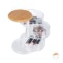 Transparent makeup organizer 13.5x11.5cm., light brown