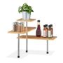 Freestanding kitchen shelf 40x45x45cm., light brown/silver/black