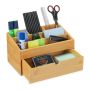 Writing instrument organizer with 1 compartment 15x28x16.5 cm., light brown