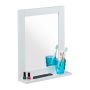 Hanging mirror 49x40x10cm., white
